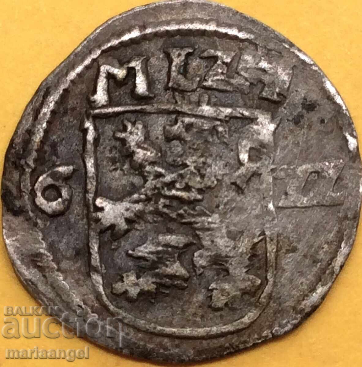 Livrarea 4 kheleri Hesse-Kassel 1622 Germania Moritz argint - RARE !!!