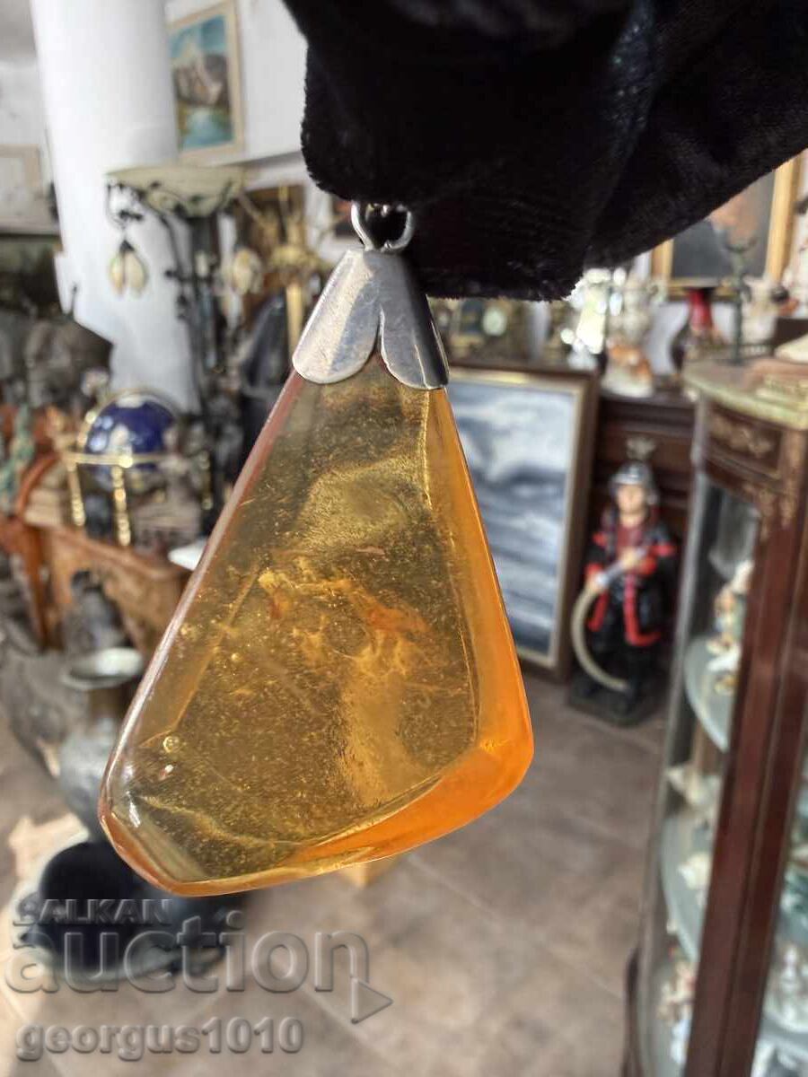 Amber pendant with silver mount №7835 with price € 40.00 | 78.23 BGN
