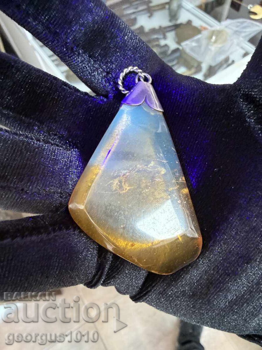 Amber pendant with silver mount №7835 - 6