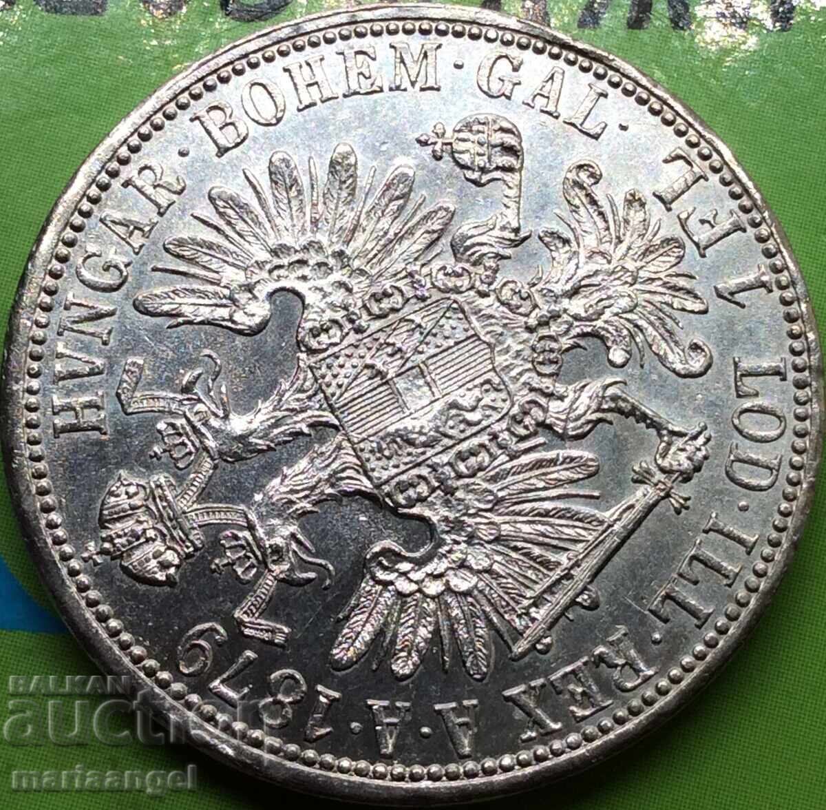 Αυστρία 1 florin 1879 Πατίνα ασήμι - 5