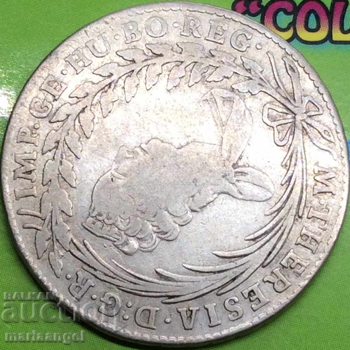 20 kreutzers 1765 Austria Maria Theresia argint - 5