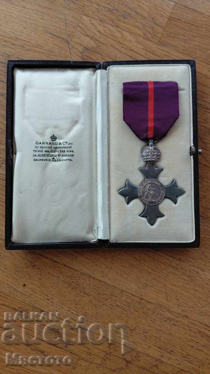 ФИН ОРИГИНАЛЕН СРЕБЪРЕН ВОЕНЕН МЕДАЛ MBE ОТ ПЪРВАТА СВЕТОВНА