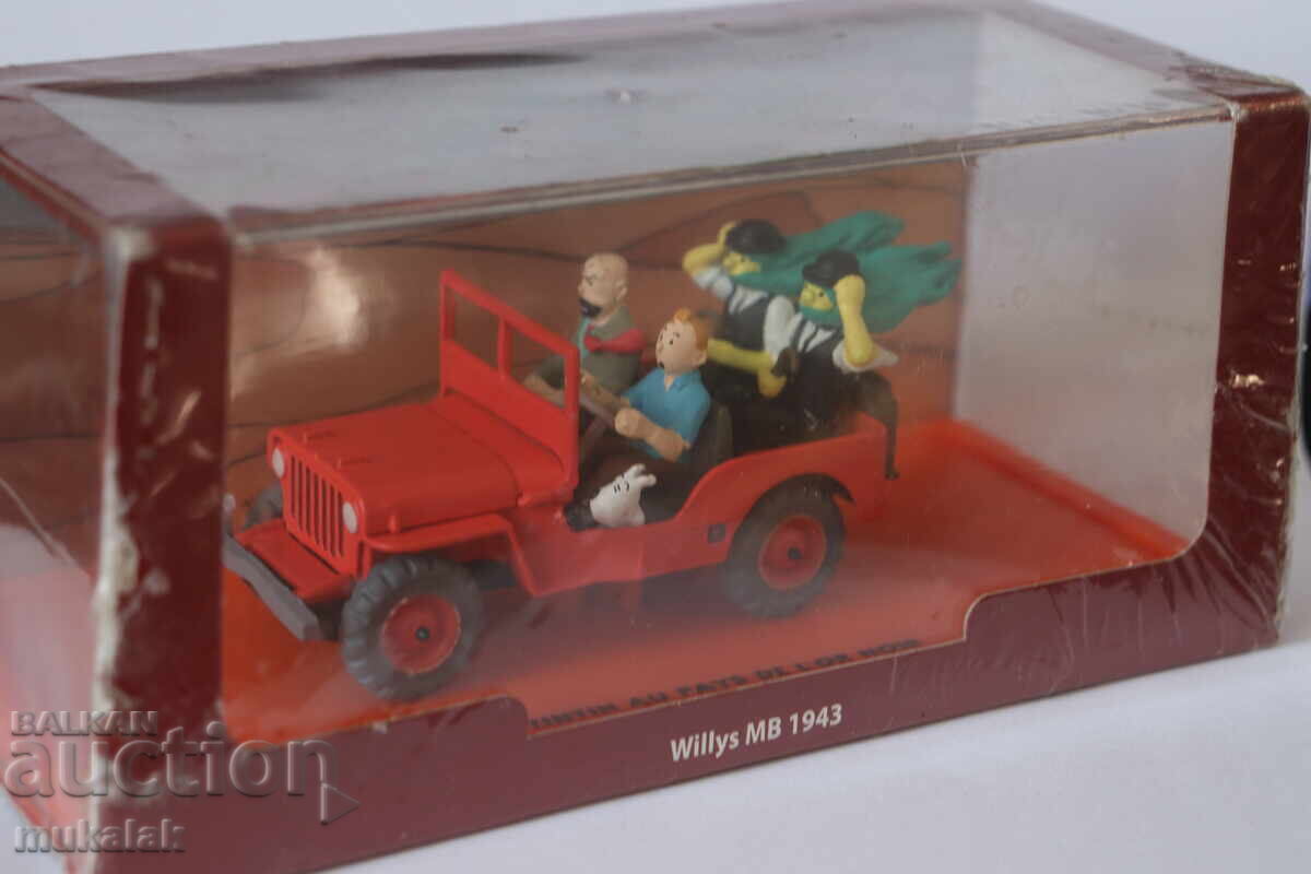 Licitație 1:43?? TINTIN WILLYS MB1943 MAȘINĂ DE JUCĂRIE MODEL