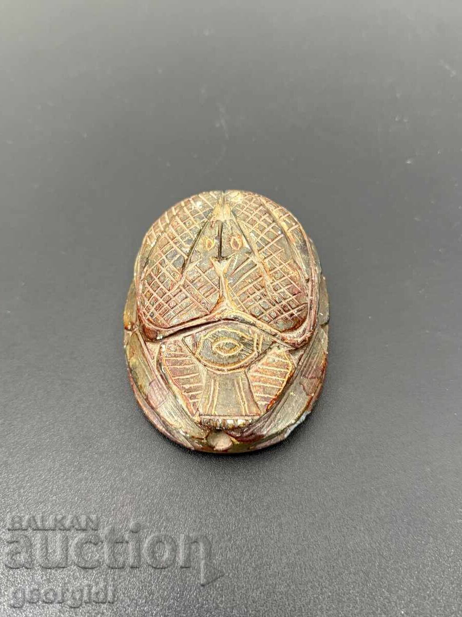 Auction  Scarab / beetle made of steatite / stone. No. 7845