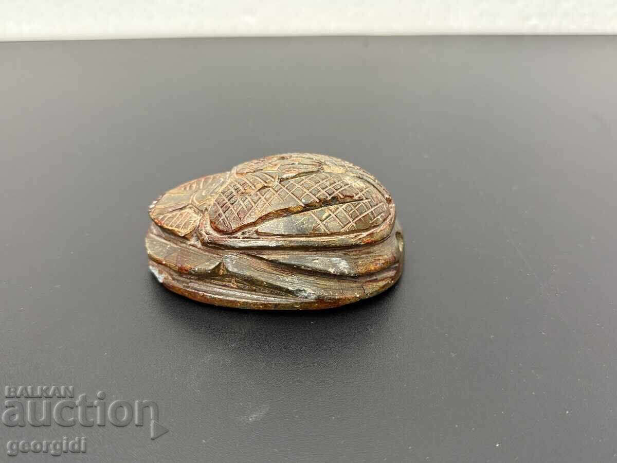 Scarab / beetle made of steatite / stone. No. 7845 - 5