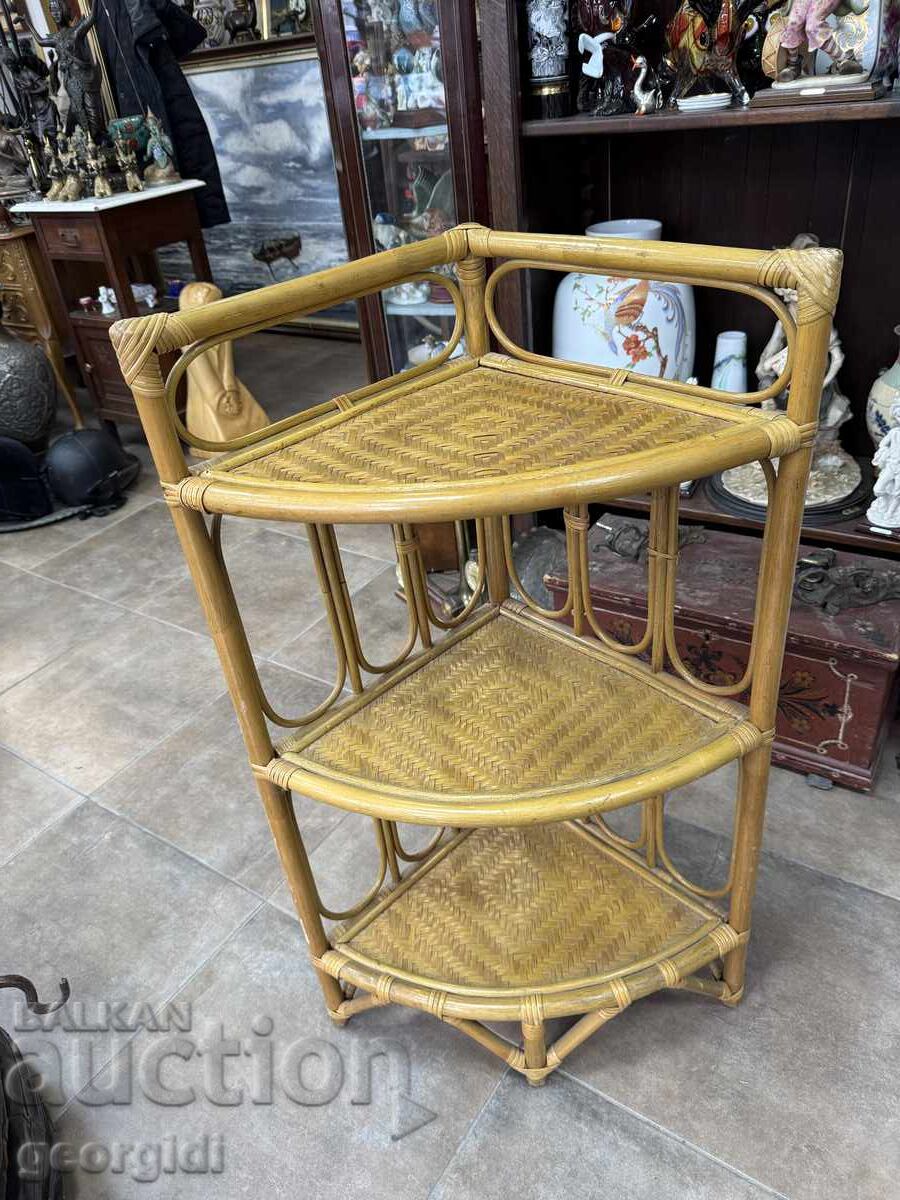 Παράδοση Γωνιακή ραφιέρα από ρατάν και μπαμπού. Νο. 7848