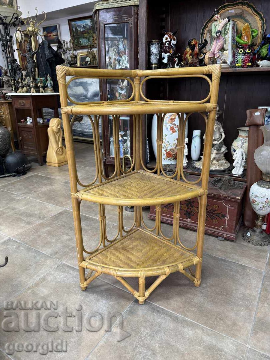 Γωνιακή ραφιέρα από ρατάν και μπαμπού. Νο. 7848