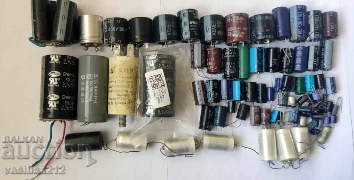 Electronic scrap, capacitors Electronic scrap, capacitors