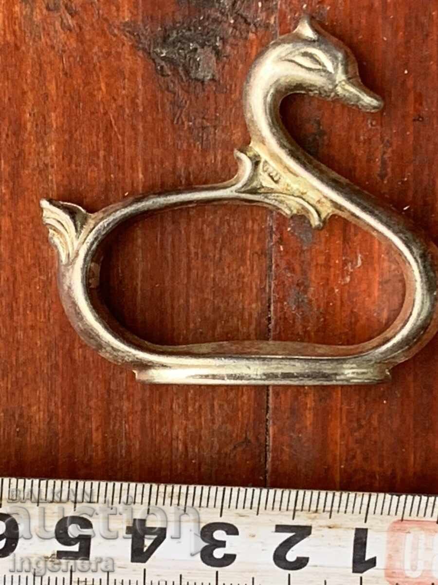 INELE PENTRU ȘERVEȚELE METAL ARGINTAT SERVIETĂ PENTRU NUNTĂ - LEBĂDĂ