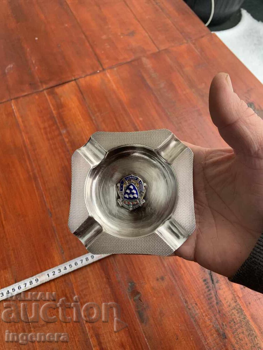 CENUȘAR METAL ARGINTAT VECHI ANGLIA - 5