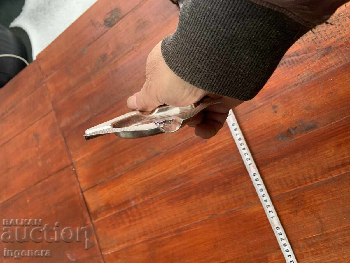 CENUȘAR METAL ARGINTAT VECHI ANGLIA - 7