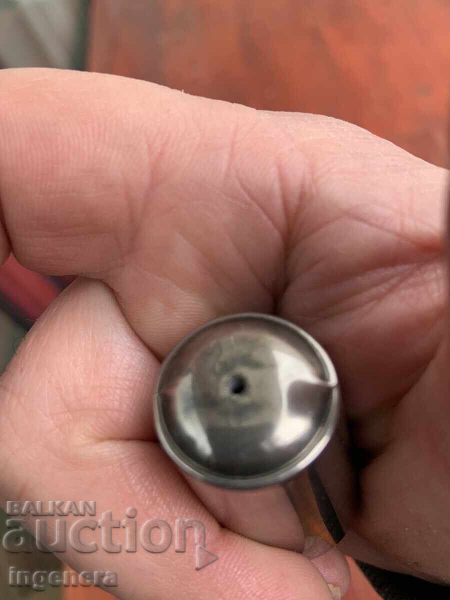 SOLNIȚĂ PIPERNIȚĂ METAL ARGINTAT VECHE ANGLIA - 6