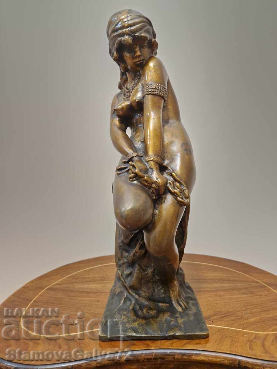 Veche și frumoasă figurină antică franceză din bronz, sculptură cu preț € 592.00 | 1157.85 BGN