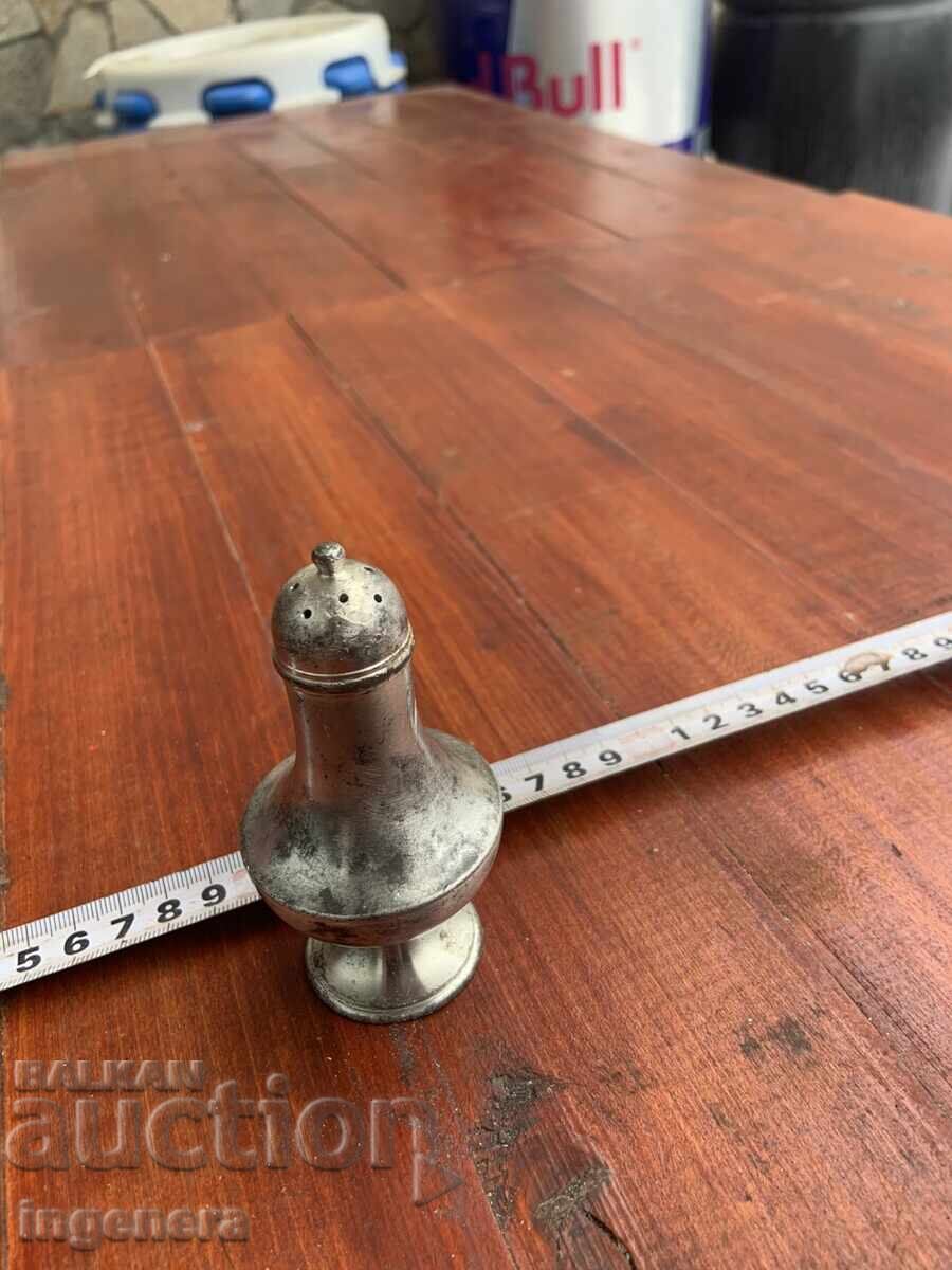 Αλατιέρα Πιπεριέρα Μεταλλική Ασημένια Παλιά Αγγλία-Αντίκα με τιμή € 26.00 | 50.85 BGN