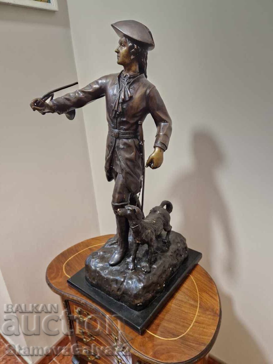 Εξαιρετικό αντίκα γαλλικό μπρούτζινο ειδώλιο αγαλματίδιο - 6