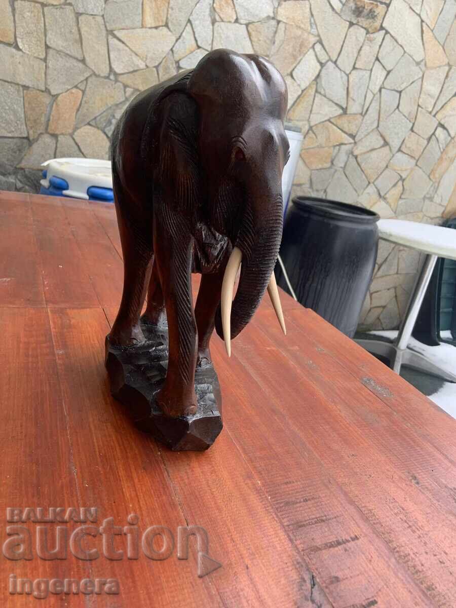 FIGURĂ SCULPTURĂ SCULPTURĂ ÎN LEMN ELEFANT ENORM LUCRARE DE MAESTRU - 5