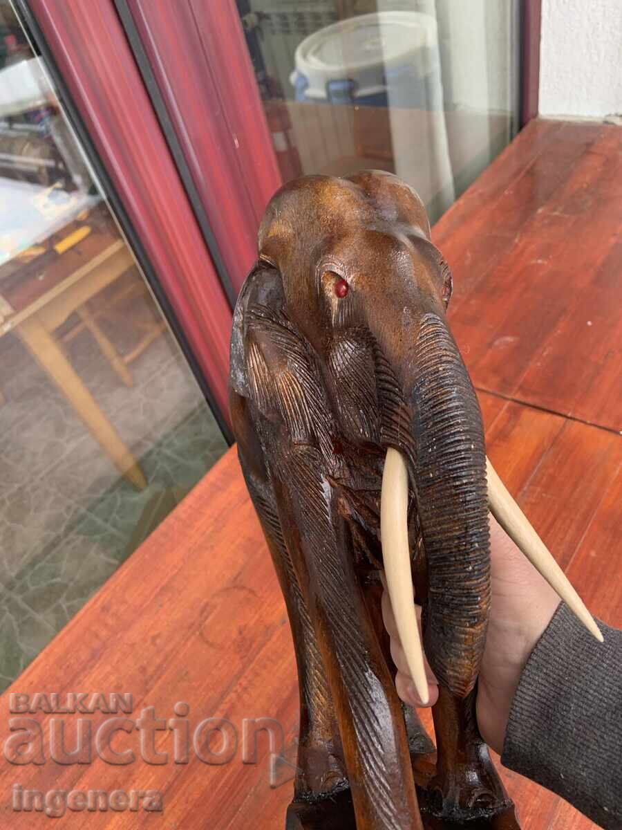 FIGURĂ SCULPTURĂ SCULPTURĂ ÎN LEMN ELEFANT ENORM LUCRARE DE MAESTRU - 6