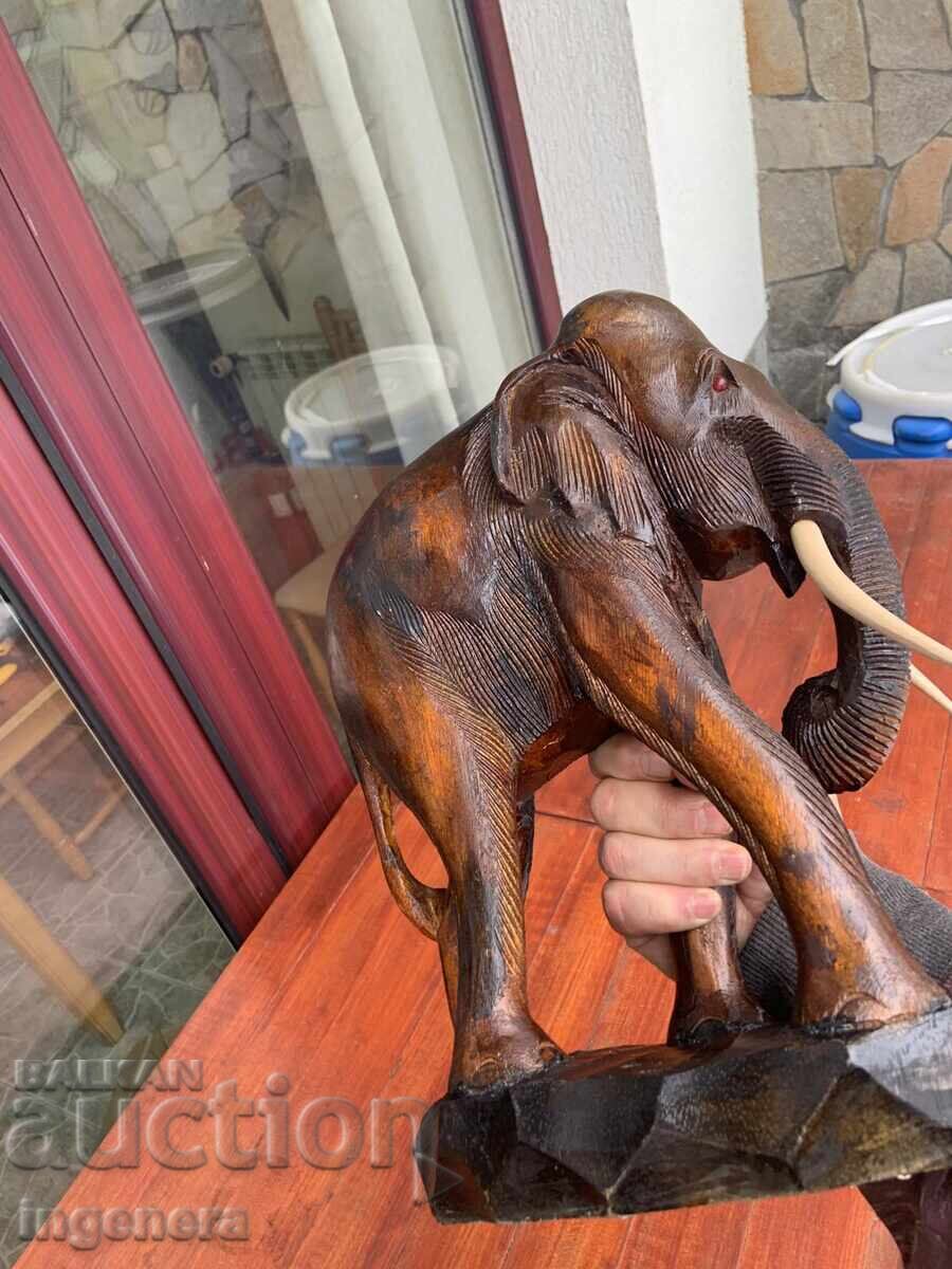 FIGURĂ SCULPTURĂ SCULPTURĂ ÎN LEMN ELEFANT ENORM LUCRARE DE MAESTRU - 7