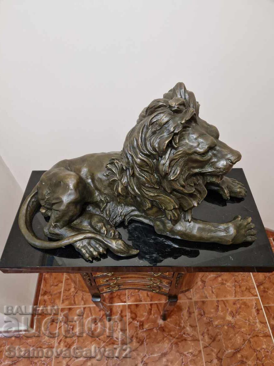 O statuetă unică din bronz francez antic - 5