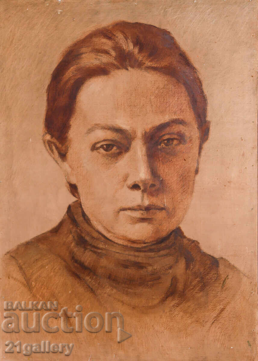 Δημοπρασία Έργο ζωγραφικής με λάδι, πορτρέτο της Ναντέζντα Κρούπσκαγια