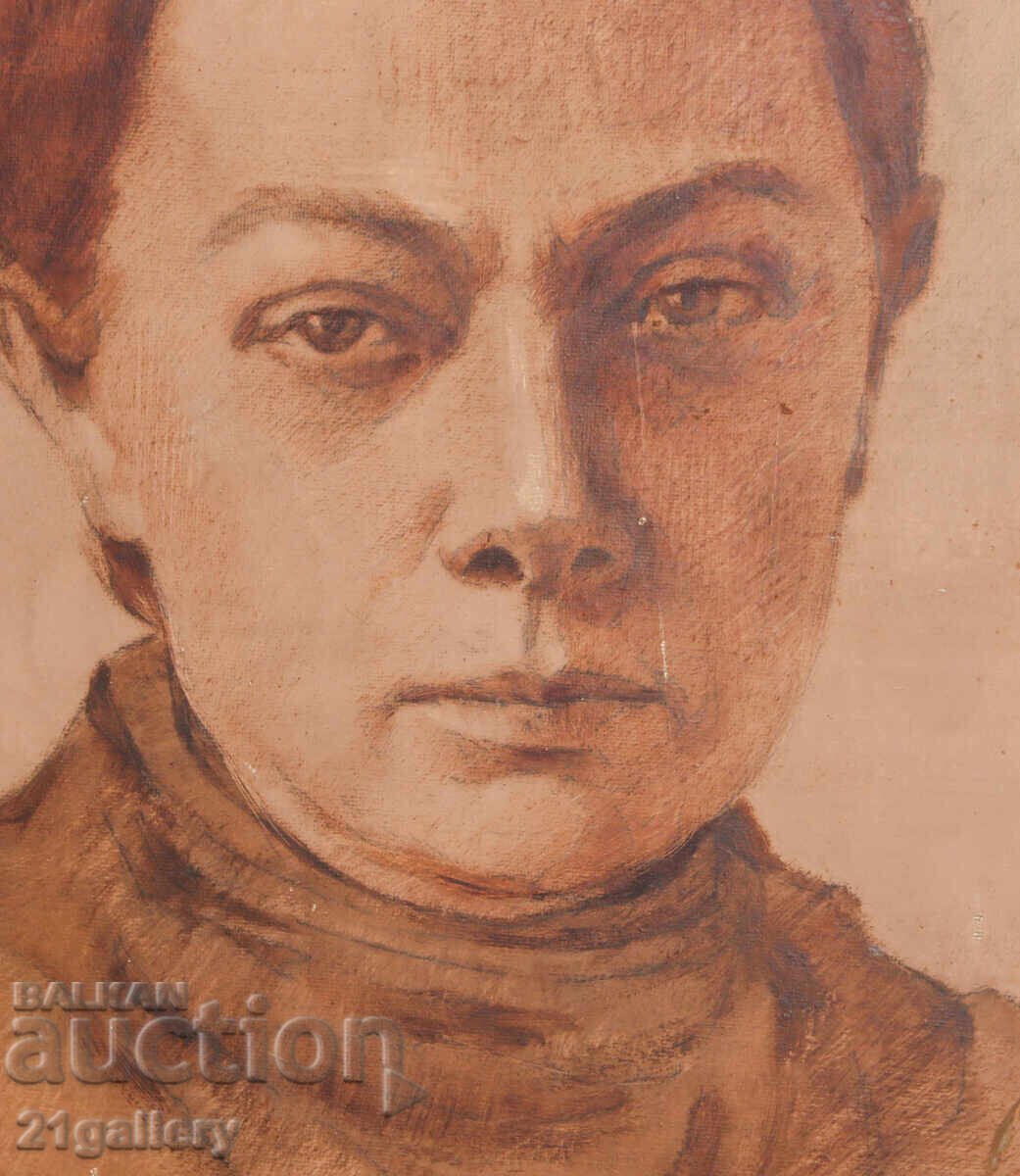 Έργο ζωγραφικής με λάδι, πορτρέτο της Ναντέζντα Κρούπσκαγια - 5