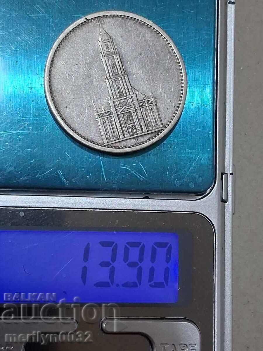 Παράδοση Νόμισμα 5 μάρκων 1935 Γερμανία Τρίτο Ράιχ ασήμι