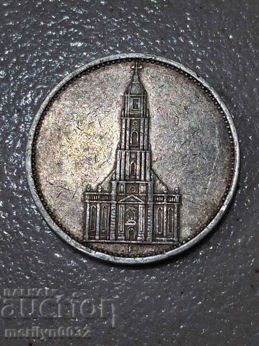 Монета 5 марки 1934 Германия Трети райх  сребро с цена € 34.50 | 67.48 лв.