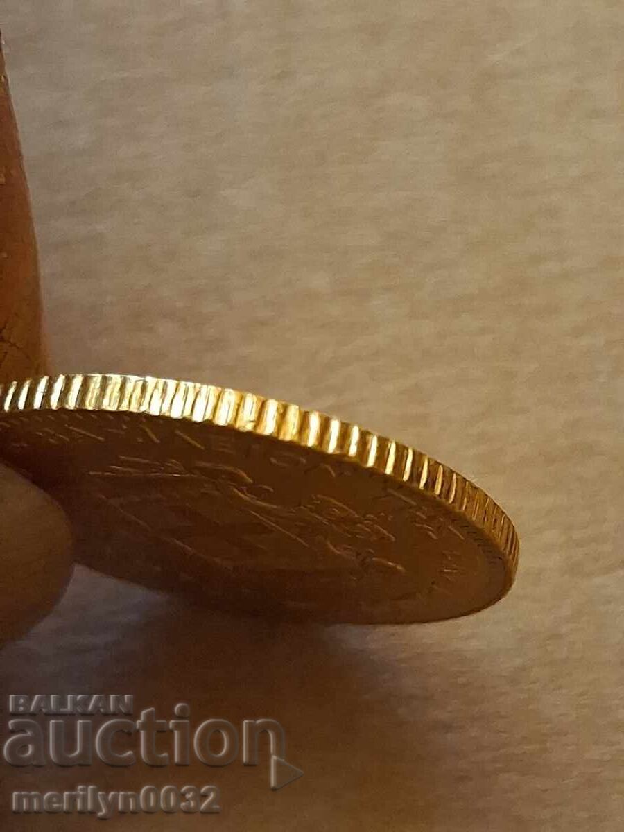 Delivery of 20 Drachmas 1884 Georgius Greece Gold 6.45 900/1000