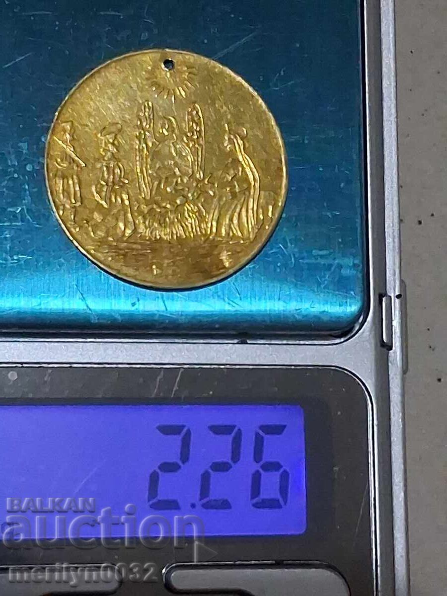 Licitație Vechiă cruciuliță de botez aur 20 carate 2.26 grame Licitație Vechiă cruciuliță de botez aur 20 carate 2.26 grame