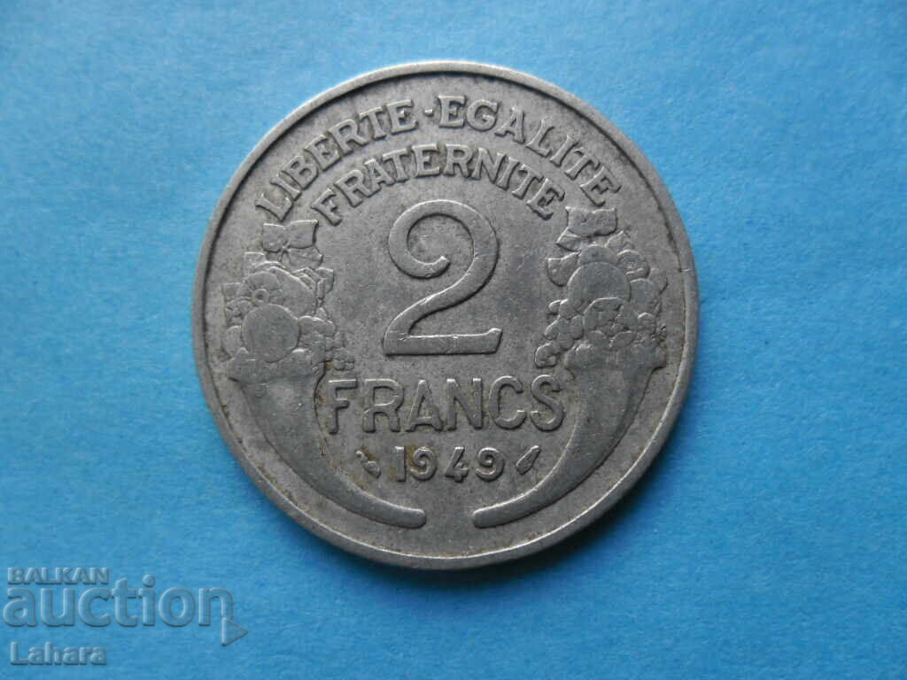 2 φράγκα 1949 g. Γαλλία