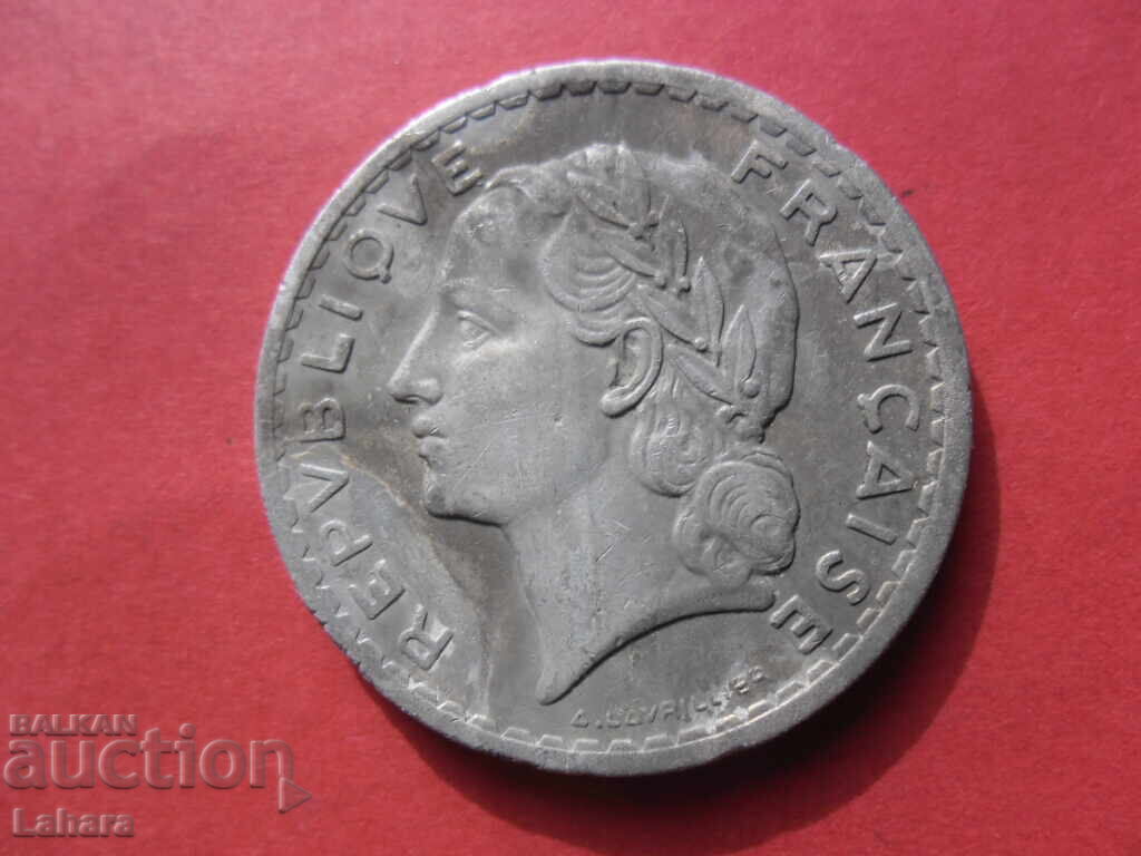 5 φράγκα 1947 g. Γαλλία με τιμή € 0.33 | 0.65 BGN