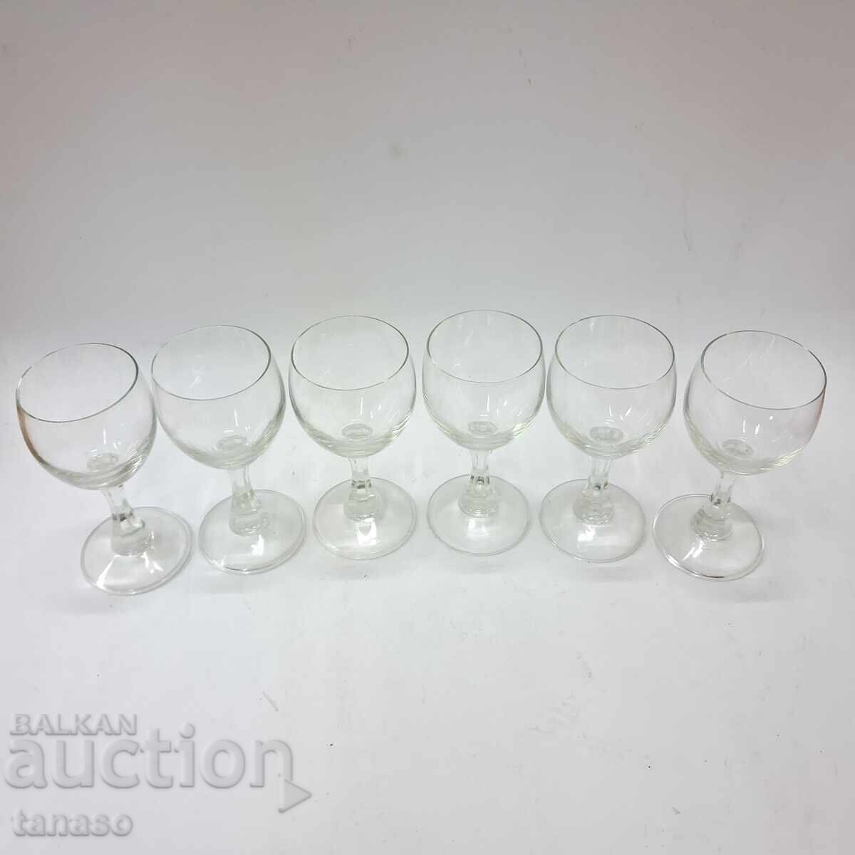 Set of 6 stemmed glass glasses for rakia, aperitif with price € 15.00 | 29.34 BGN