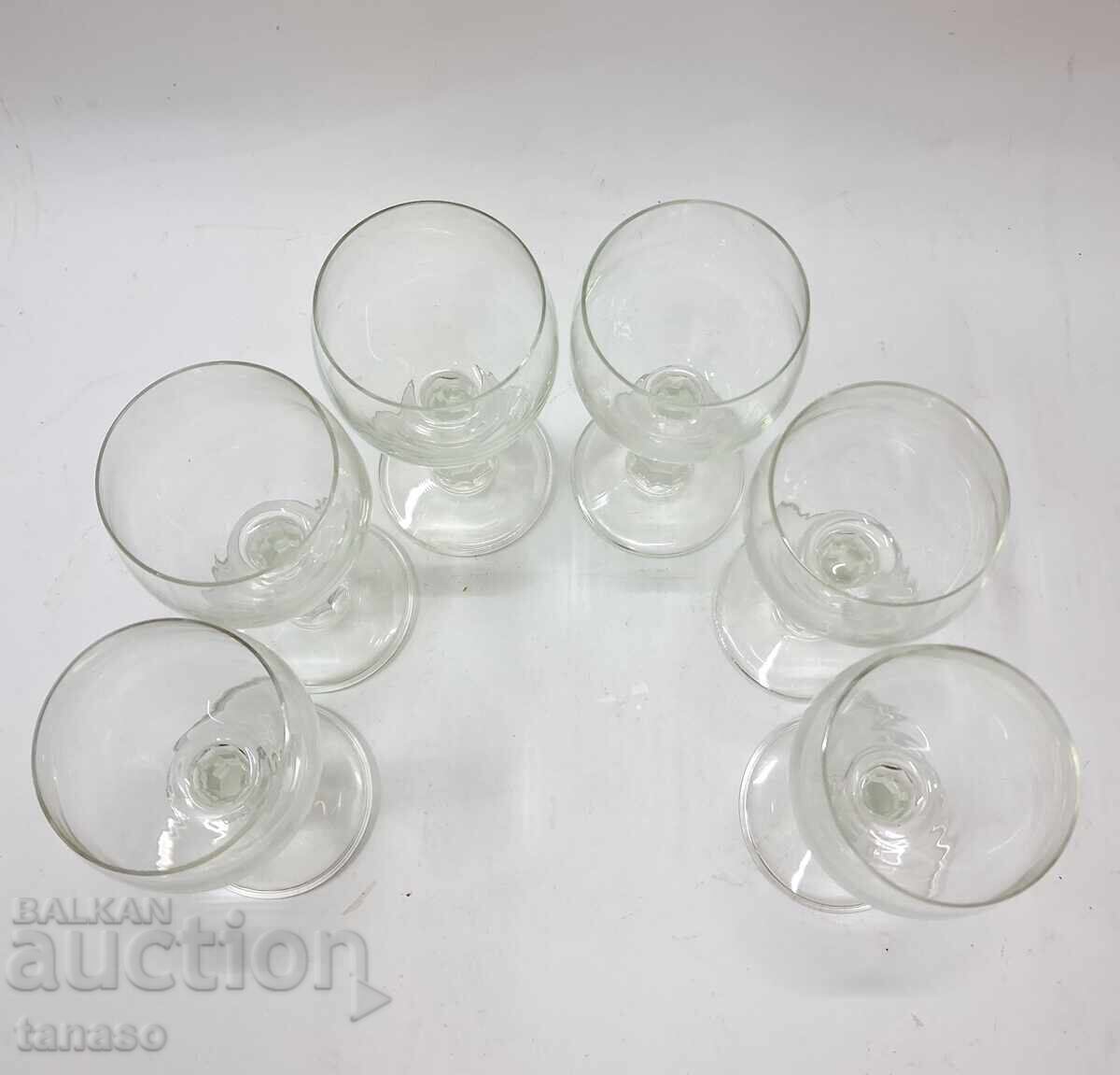 Set of 6 stemmed glass glasses for rakia, aperitif - 6
