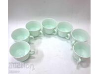 Σετ (6+1) φλιτζάνια Arcopal - γαλακτώδες γυαλί (μέντα)