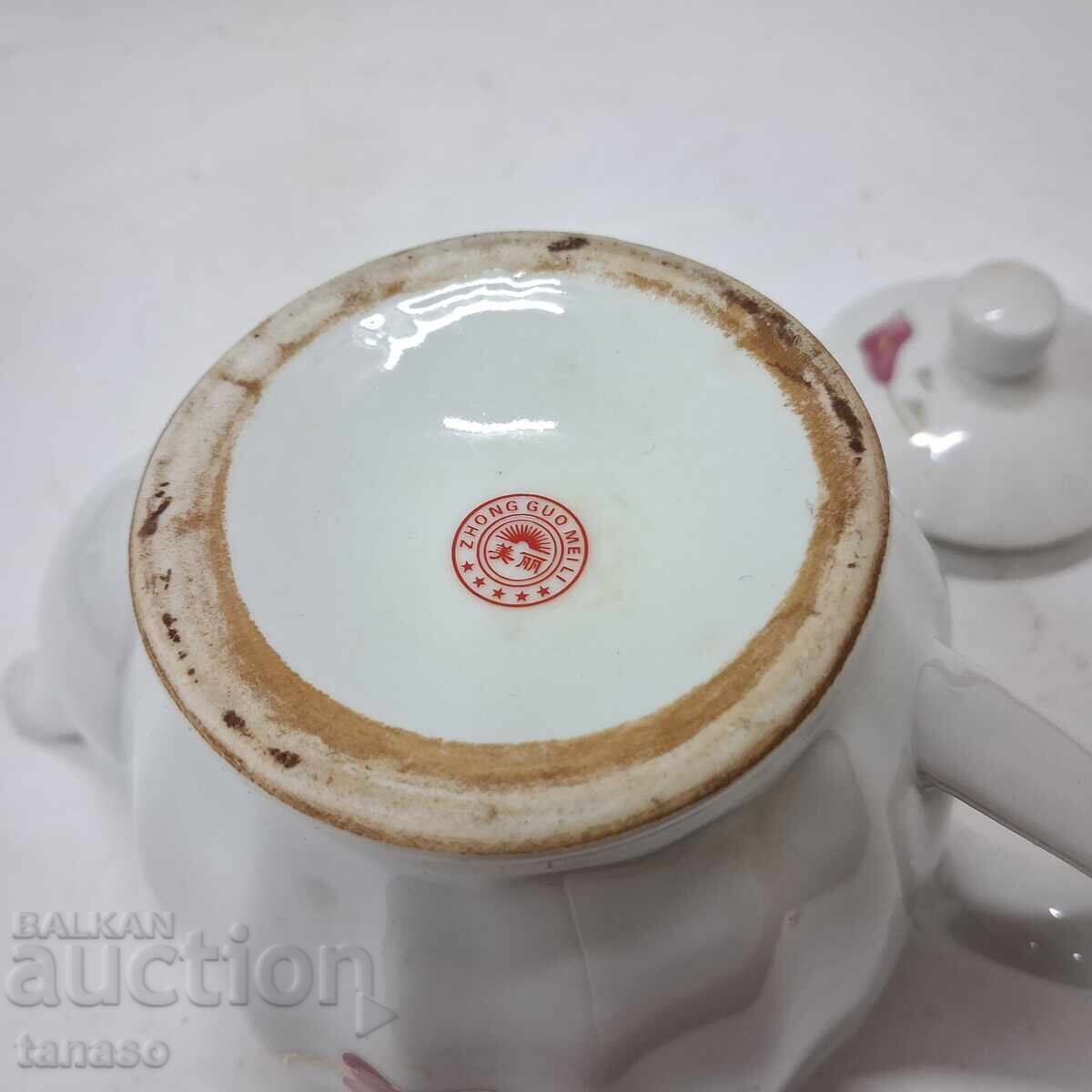 Small porcelain Chinese teapot for tea, coffee, milk - 7