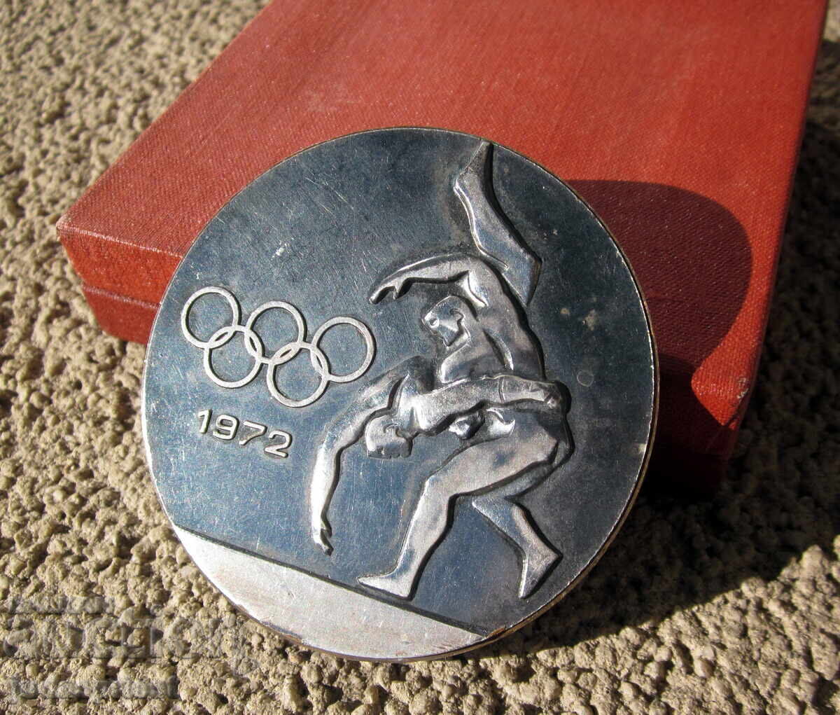 Δημοπρασία Bŭlgarski Ολυμπιακό μετάλλιο πλακέτα πάλη Μόναχο 1972