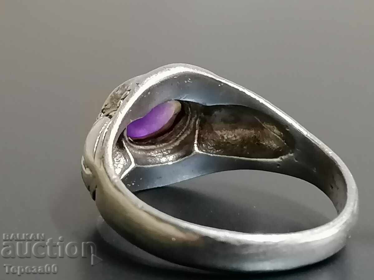 Livrarea Inel de argint cu ametist