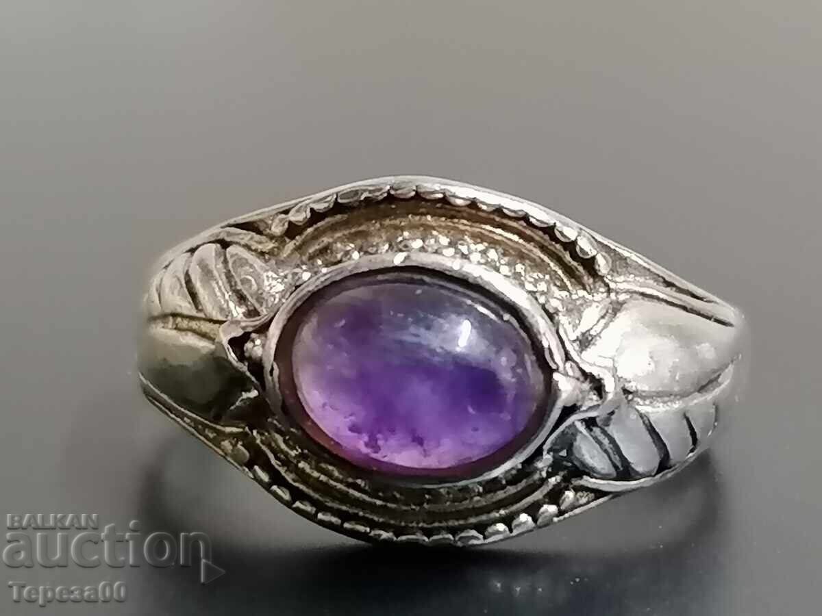 Inel de argint cu ametist