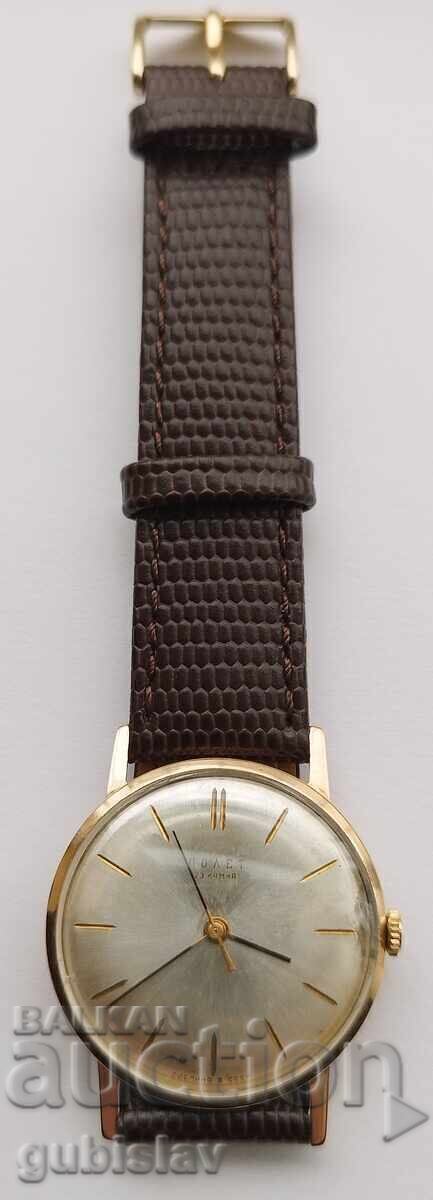 Livrarea Ceas vechi Polet, auriu, 14K, 583, URSS, diam. 33 mm