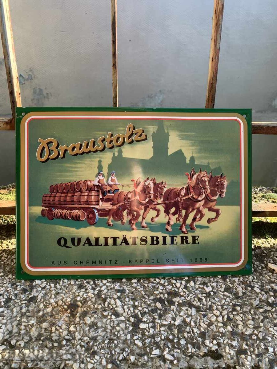 Old beer advertising sign with price € 10.23 | 20.01 BGN