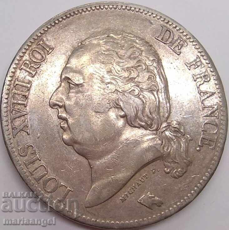 Franța 5 franci 1822 A - Paris probă 900 24.82g argint cu preț € 119.00 | 232.74 BGN