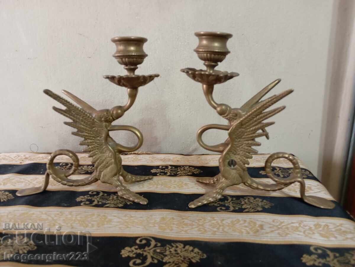 Σετ vintage κηροπήγια