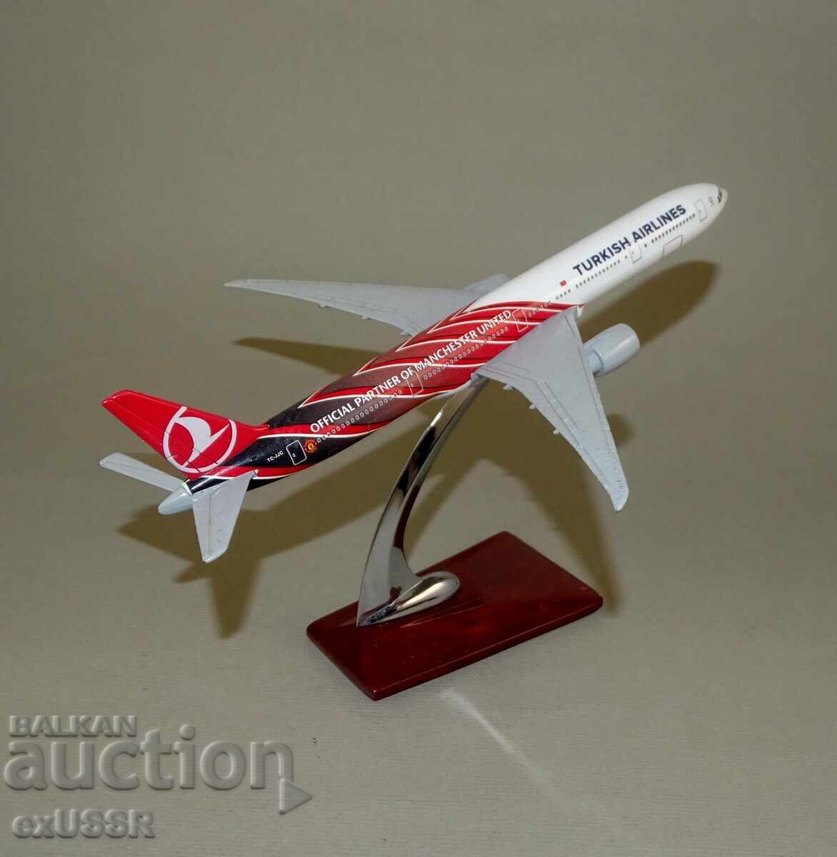 Δημοπρασία Μοντέλο αεροπλάνου Boeing 777 Turkish Airlines Manchester μεταλλικό Δημοπρασία Μοντέλο αεροπλάνου Boeing 777 Turkish Airlines Manchester μεταλλικό
