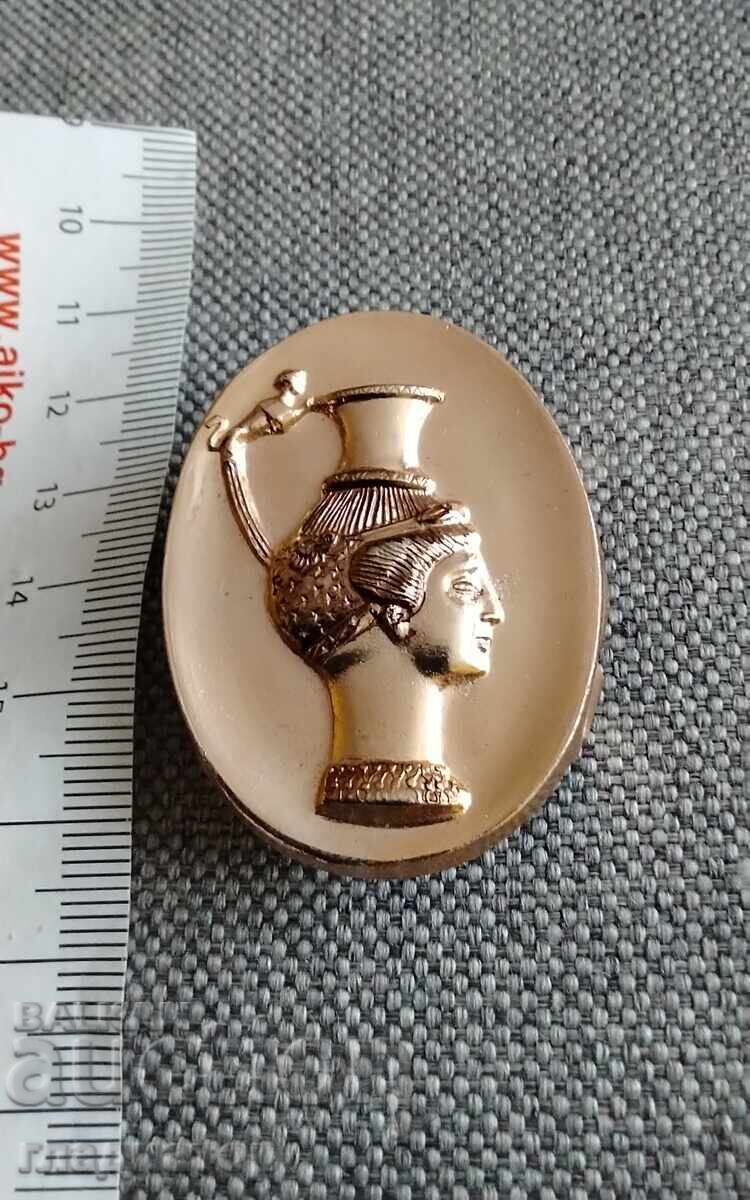 Veche aplicație metalică riton semn insignă pentru montare