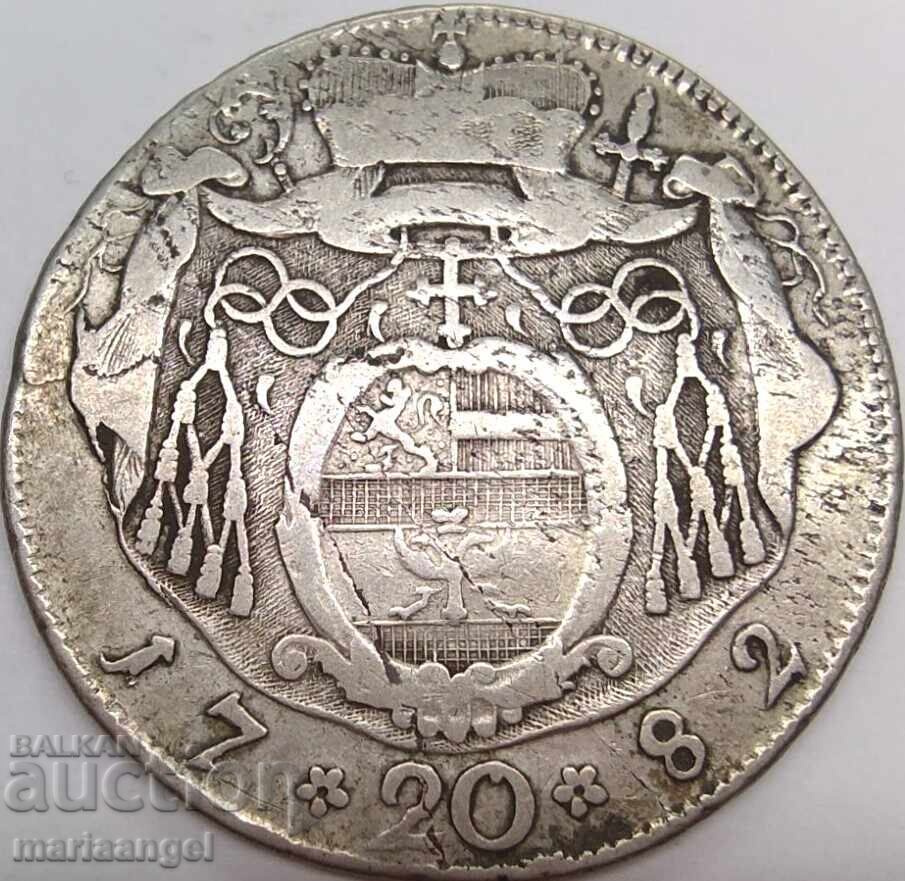 20 кройцера 1782 Австрия Залцбург сребро - 5