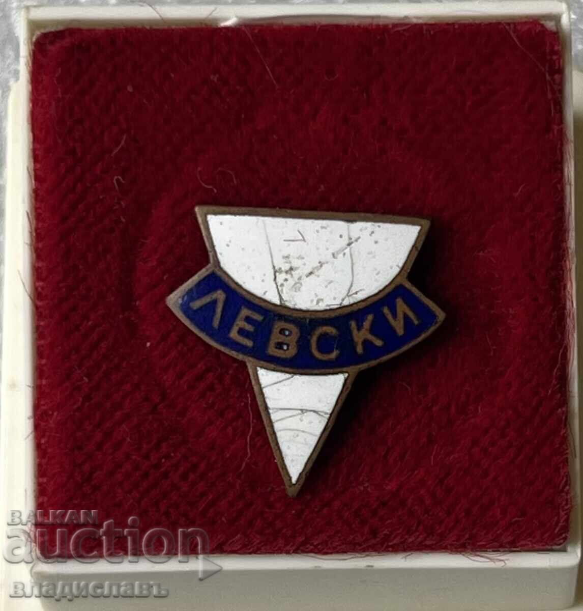 Old badge Tsarist Bulgaria LEVSKI Burgas - enamel, screw-back