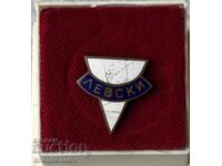 стара значка Царска България ЛЕВСКИ Бургас - емайл, на винт