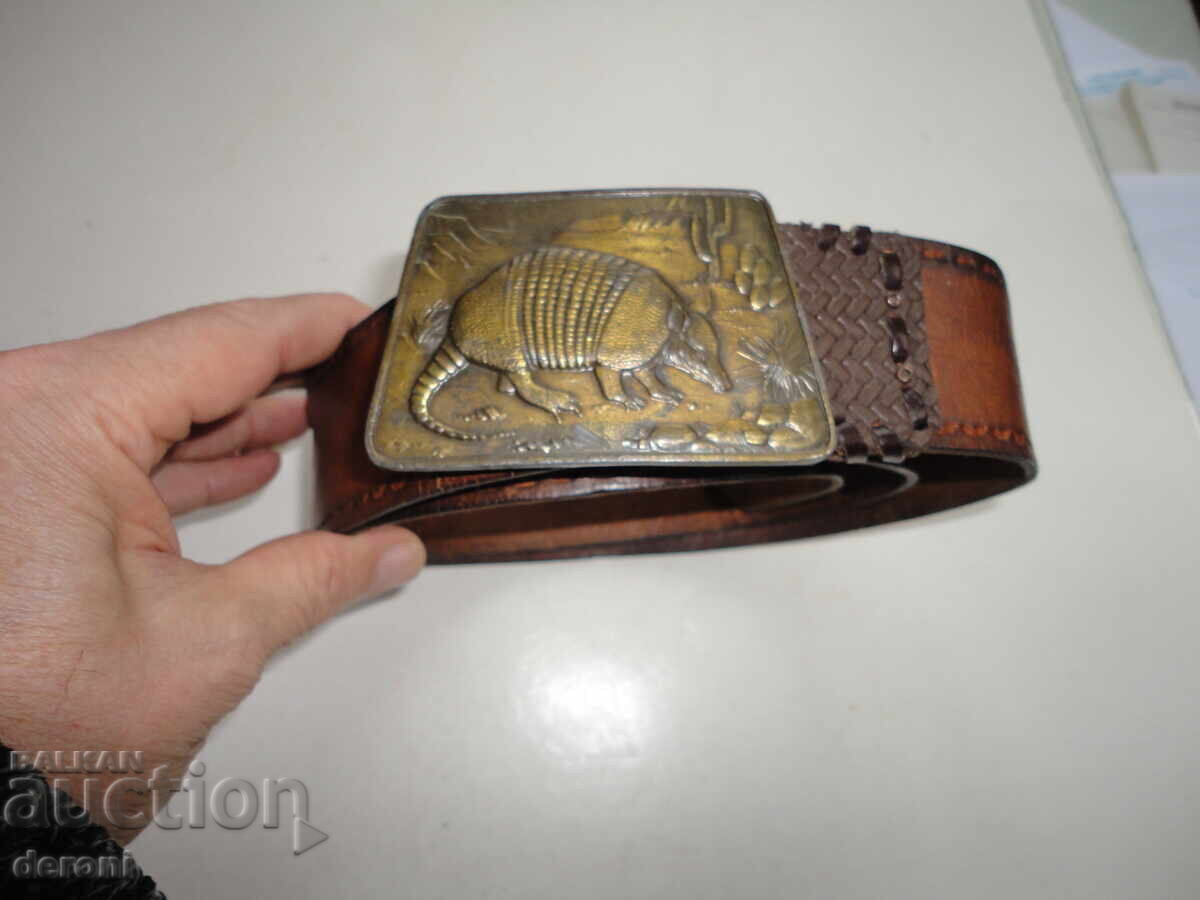 Curea din piele Bergamo BrassWorks - 5