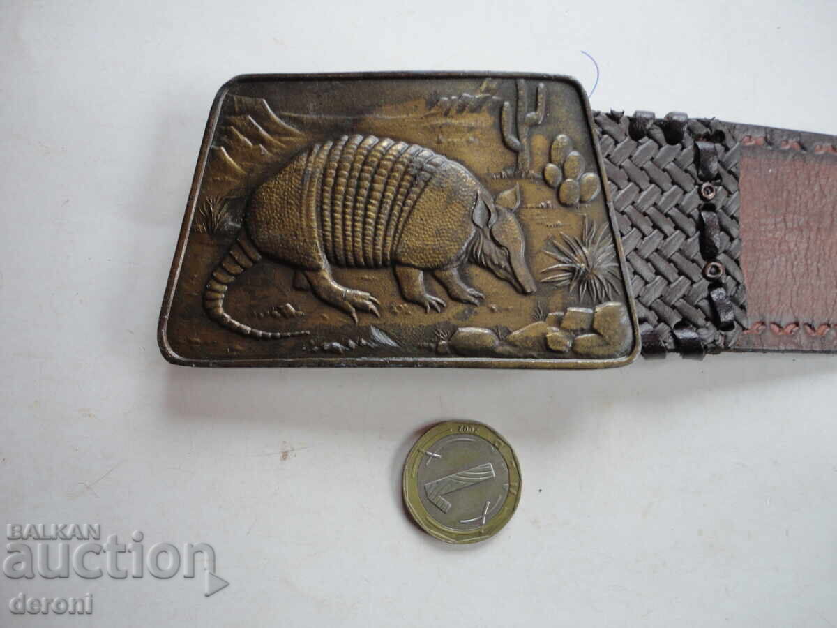 Curea din piele Bergamo BrassWorks