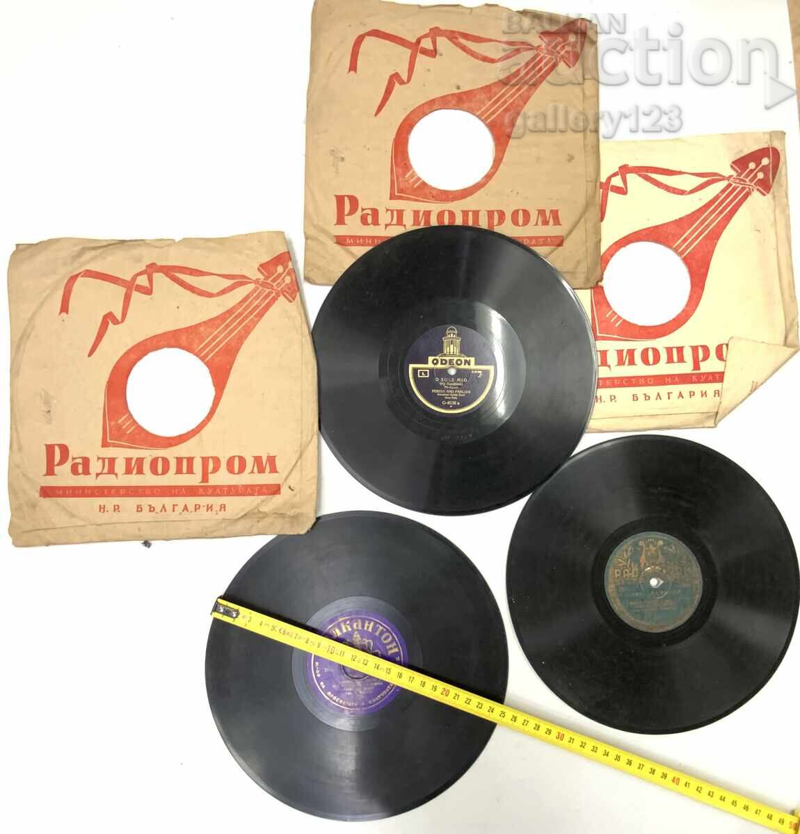 Lot de 3 discuri de vinil vechi din anii 1920 - 1930